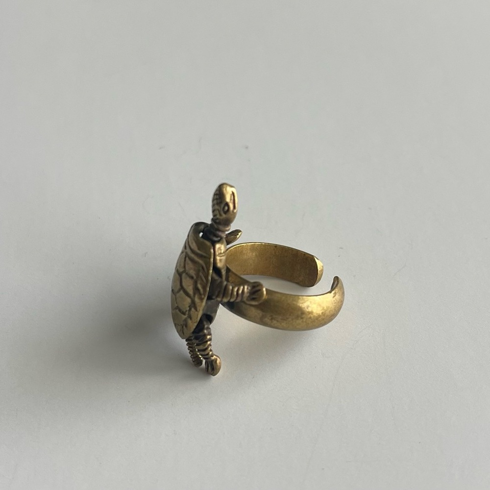 Copper Plated Turtle Adjustable Ring - image 3